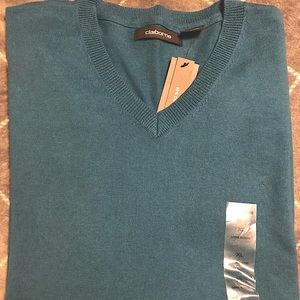 Men’s Claiborne NWT teal pullover sweater size XL